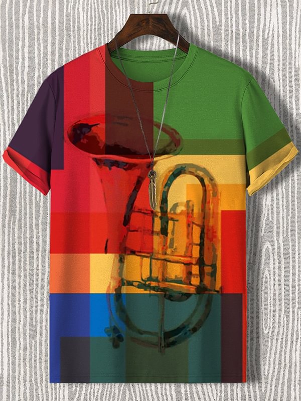 Men's Symphony Of Colors Art Print Casual T-Shirt