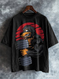Men's Muscular Dachshund Fitness Print Casual Workout T-Shirt