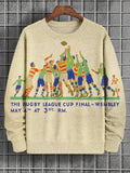 Men's The Rugby League Cup Final Print Casual Sweatshirt