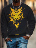 Men's Tiger The King Of Beasts Painting Print Casual Sweatshirt