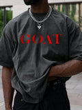 Men's Goat Letter Print Casual T-Shirt
