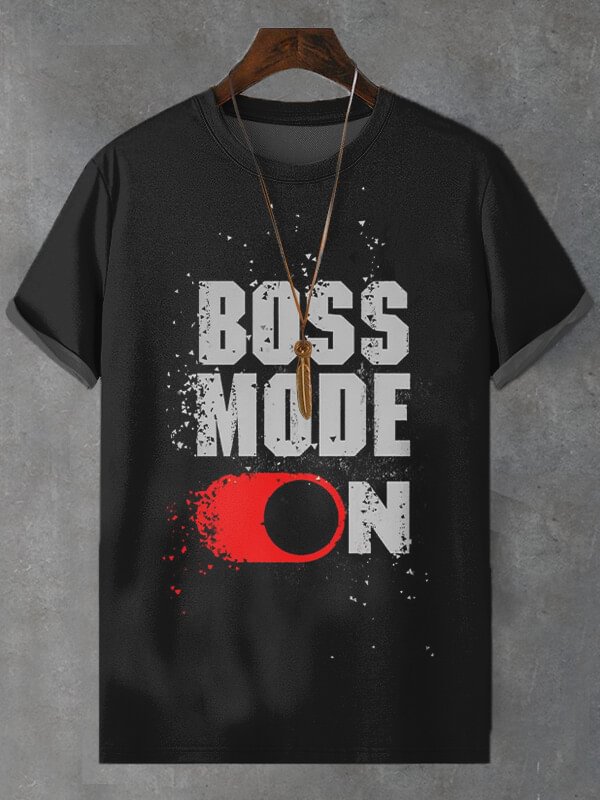 Men's Boss Mode On Print T-Shirt