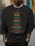 Men's Faith Art Slogan Print Casual Sweatshirt