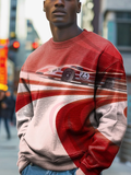 Men's Speeding Racing Car Art Print Casual Sweatshirt