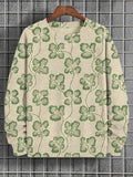 Men's St. Patrick's Day Botanical Plant Art Print Casual Sweatshirt