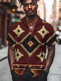 Men's Retro Pattern Art Print Shirt