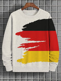 Men's Germany German Flag Art Print Casual Long Sleeve Sweatshirt