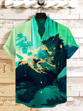 Men's Cat Love Games Print Casual Shirt