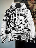 Men's Werewolf Dark Art Comics Print Casual Hoodie