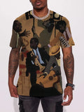 Men's Vintage Music Concert Jazz Art Painting Printed T-Shirt