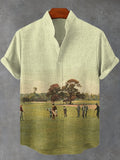 Men's Golf Outdoor Natural Scenery Art Print Casual Shirt