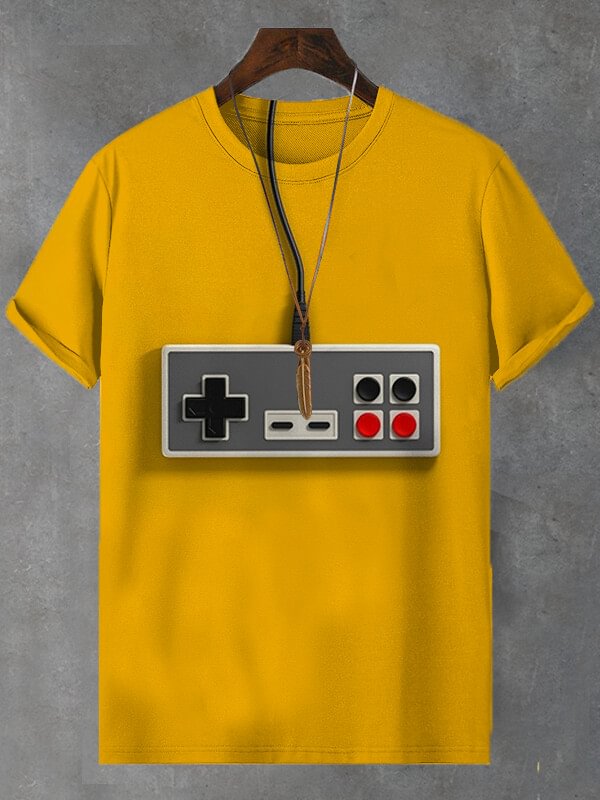 Men's Vintage Gaming Graphic Print T-Shirt