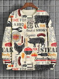 Men's Farm Animal Letter Print Casual Sweatshirt