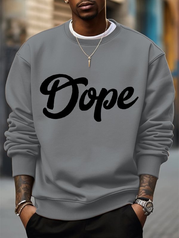Men's Dope Graphic Print Casual Sweatshirt