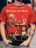 Men's Morning Coffee Waking The Dead Art Print T-Shirt