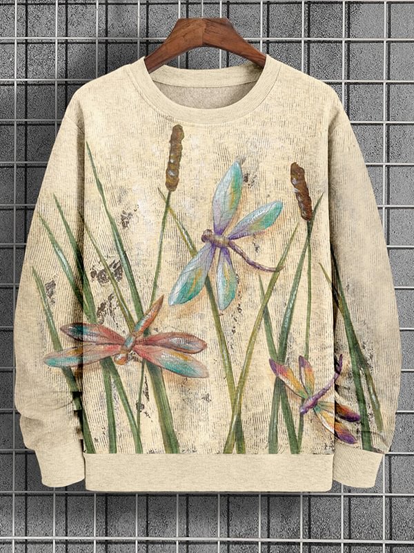 Men's Dancing Dragonflies Art Print Casual Sweatshirt