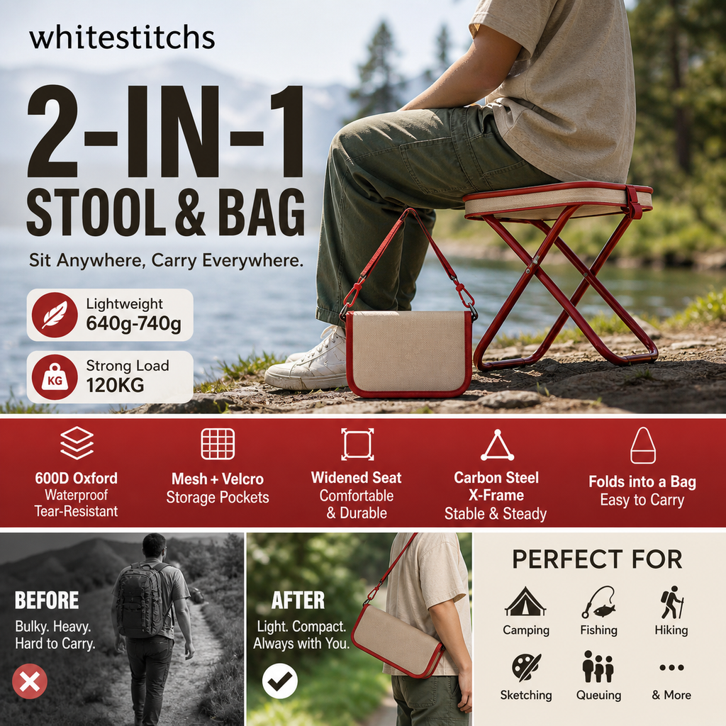 🔥2-in-1 Outdoor Folding Chair & Bag