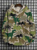 Men's Dinosaur Camouflage Print Casual Hoodie