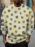 Men's African Tribal Polka Dot Art Print Casual Sweatshirt