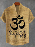 Men's Om Mani Padme Hum Art Print Casual Shirt