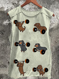 Men's Dachshund Weightlifting Print Tank Top