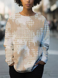 Women's Aesthetic Mosaic Art Print Casual Sweatshirt