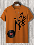 Men's Jazz Records Art Print Casual T-Shirt