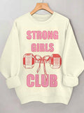 Women's Strong Girls Club Print Cozy Sweatshirt