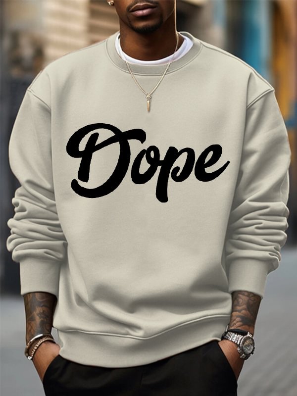 Men's Dope Graphic Print Casual Sweatshirt
