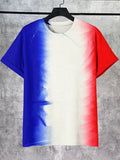 Men's French Flag Watercolour Print T-Shirt