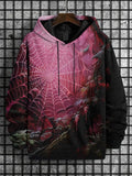 Men's Spider Nest Spider Web Art Print Hooded Sweatshirt