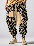 Men's Black Pride African Print Loose Drawstring Waist Sweatpants