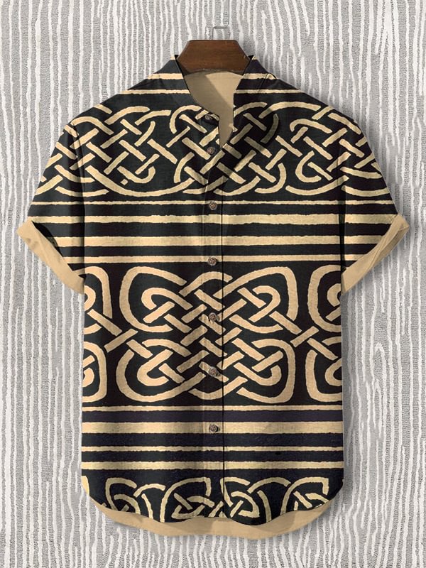 Men's Celtic Knot Art Print Casual Shirt