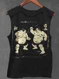 Men's Sumo Illustration Print Tank Top