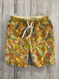 Men's Hippie Mushroom Flower Insect Art Print Vacation Shorts