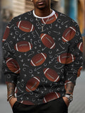 Men's Rugby Football Graphic Print Casual Sweatshirt