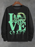 Men's Halloween Terrifying Octopus Monster Print Casual Sweatshirt