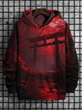 Men's Shrine Torii Art Print Hooded Sweatshirt