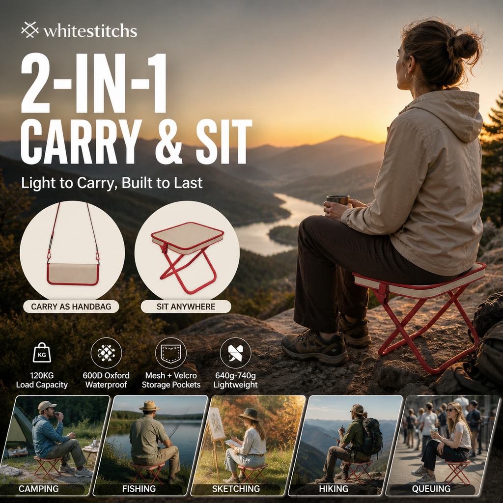 🔥2-in-1 Outdoor Folding Chair & Bag