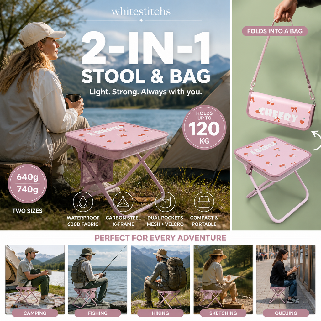 🔥2-in-1 Outdoor Folding Chair & Bag