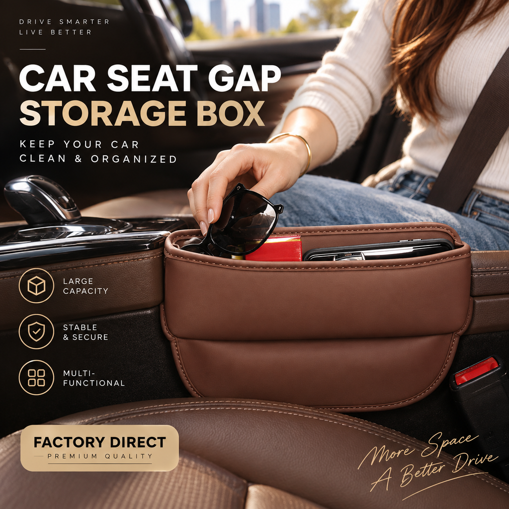 Car Seat Crevice Storage Box, Multifunctional Seat Crevice Storage Box, In-Car Seat and Center Console Storage Strip