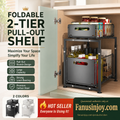 🔄💪 50% OFF! 📦2-Tier Pull-Out Shelf – Double storage, easy reach.