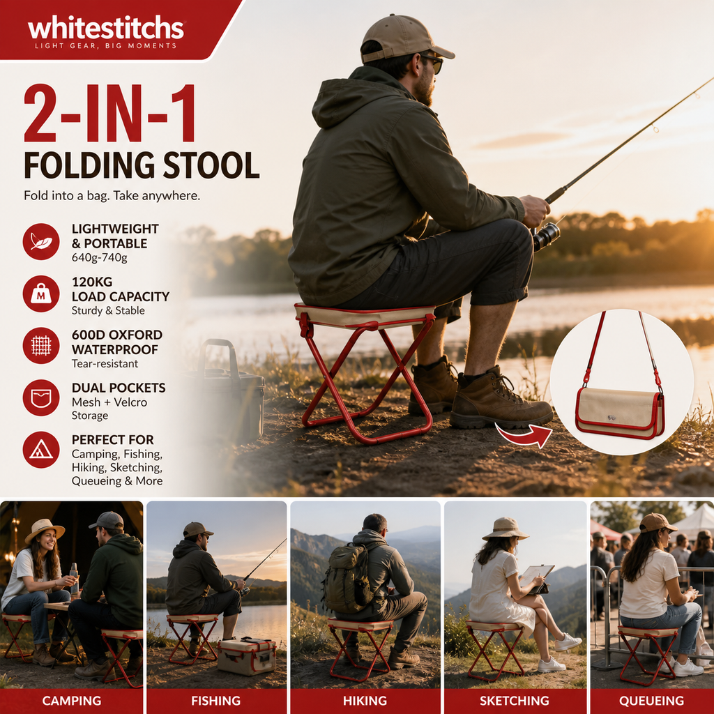🔥2-in-1 Outdoor Folding Chair & Bag