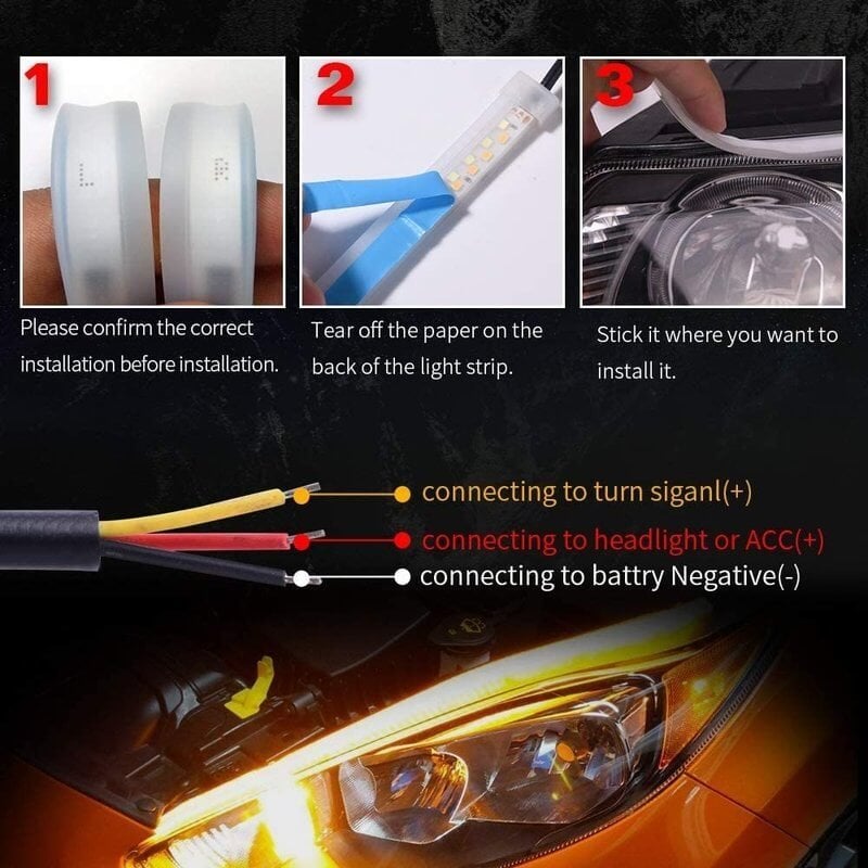 ⏳⏰Flexible Car LED Flow Type Auto Signal Light (2 Pcs)🚗💡