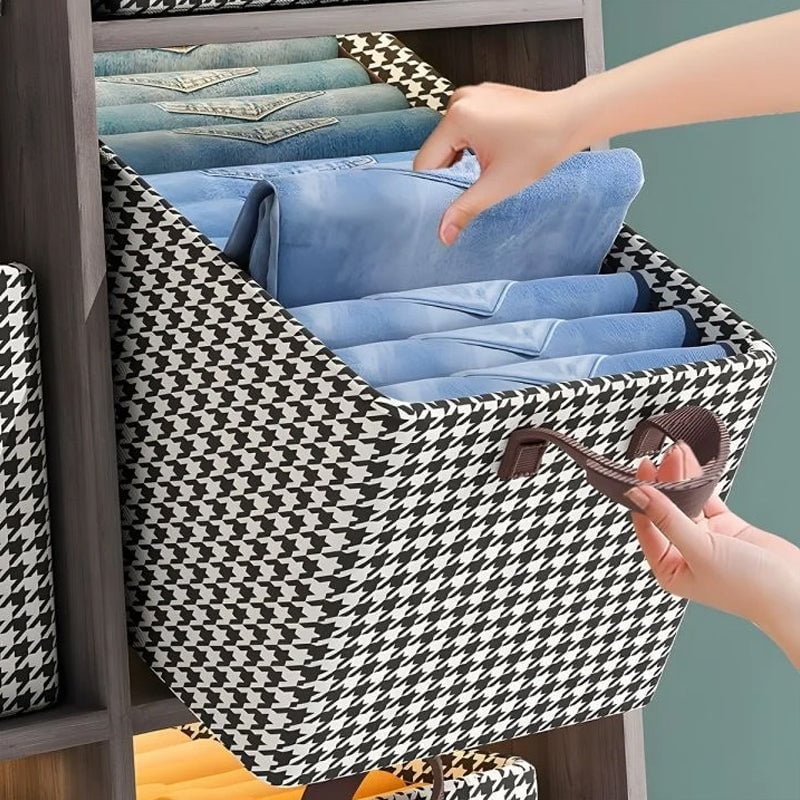 👖 Foldable Jeans Organizer for Closet – Save 57% Space & Find Pants in 1 Second! 🏠