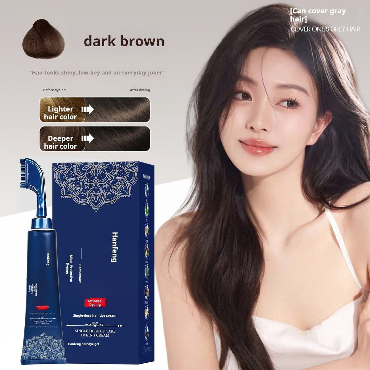 Herbal Hair Dye Comb for Home Use