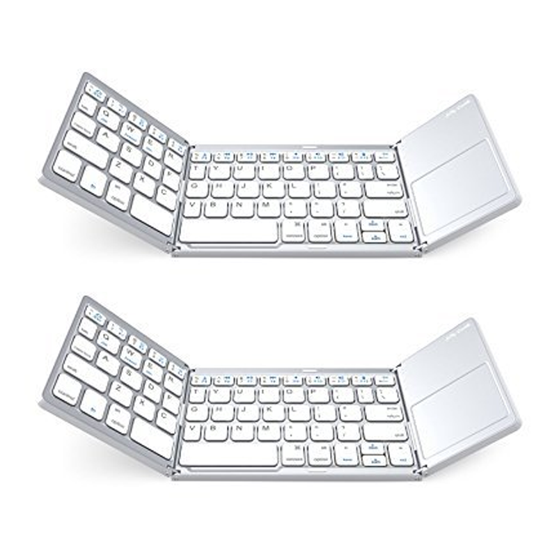 ⌨️ Pocket-Sized Office: Foldable Wireless Keyboard with Trackpad. Works with iOS, Android & PC. Half Price Today
