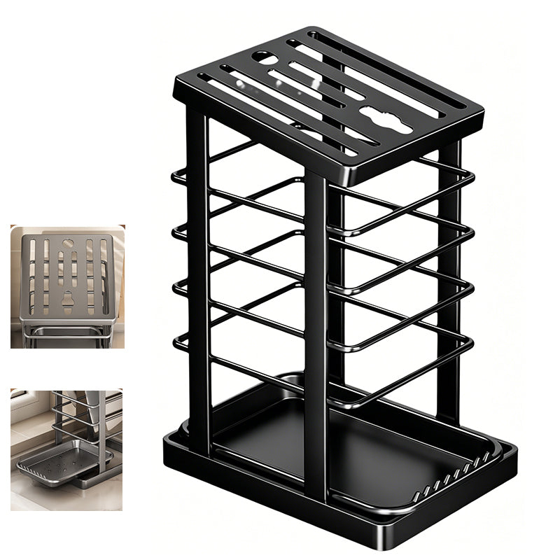 Reinforced metal kitchen knife holder — Built-in drip tray, so your kitchen is always dry and tidy 🔪🏠