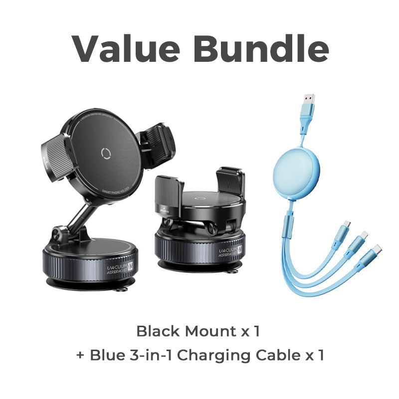 Universal Adjustable Magnetic Car Phone Holder, Vacuum‑Suction Base, Stable Magnet Mount, Auto Interior Accessory