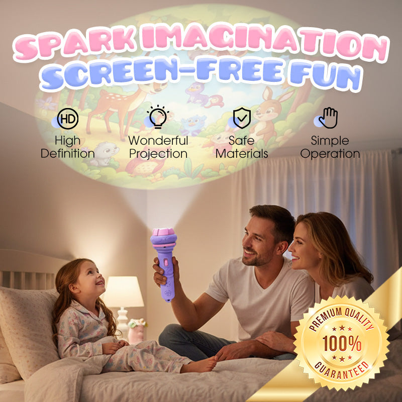📢60% OFF! ⏰ Early Education Projector Torch for Kids 🔦 Click, Project & Learn – A Pocket-Sized Nighttime Adventure ✨